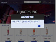 Tablet Screenshot of liquorsinc.com